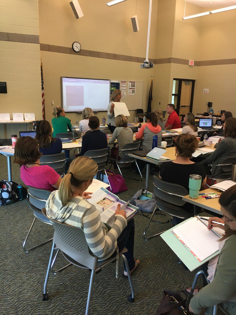 doug_bol's tweet photo. Allendale's K-5 teaching staff receiving training in ReadyGen, our new ELA program. #APSpride #ReadyGen https://t.co/ychs3rHDae