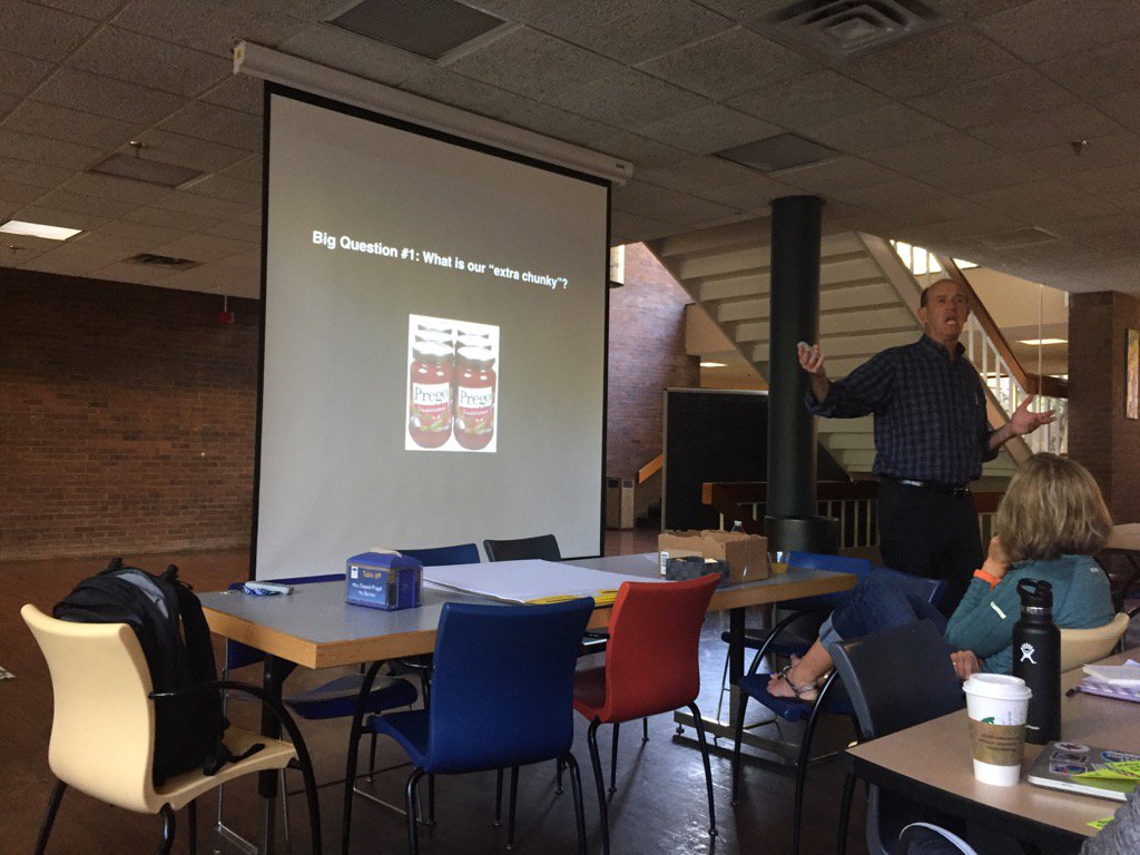 mickdjgee's tweet photo. @GrantLichtman asking @ACSRochester faculty and staff, what is our extra chunky sauce? We are cooking! https://t.co/3B1lJOWCdy