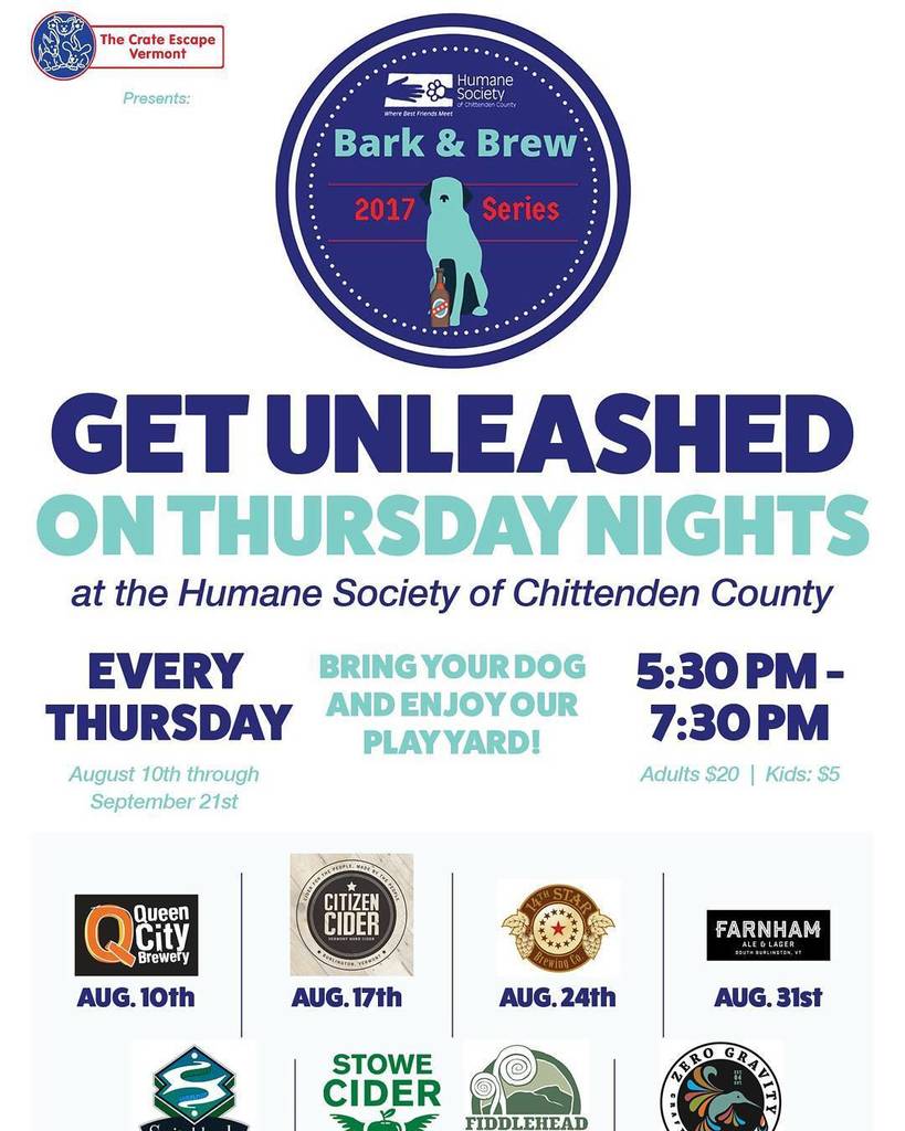 NorthCountryCU's tweet photo. Let your hair down and get unleashed at the Bark &amp; Brew tomorrow night! 🐶 ❤️ 🍻
#BarkandBrew #ThirstyThursday #DogDaysofSummer #HSCCVT #HSCC… https://t.co/ItBFUf455A
