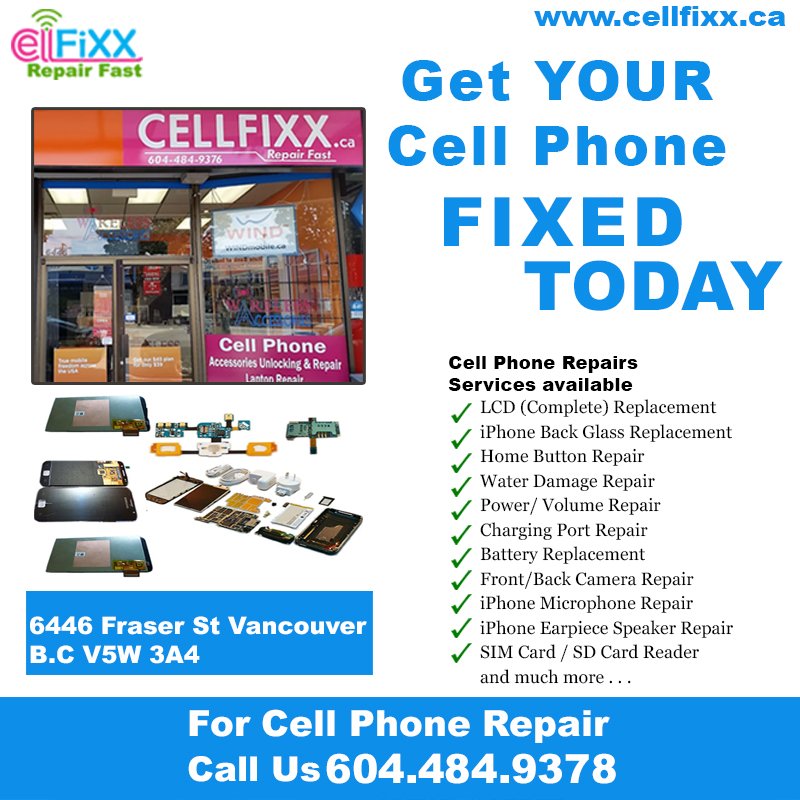 shah74's tweet photo. Do you need reliable cell phone repair services, contact Cellfixx.ca for reliable, trusted &amp; Cost effective Repair
Or 
Call Us: 604.484.9376 https://t.co/ytkfMbVRjX