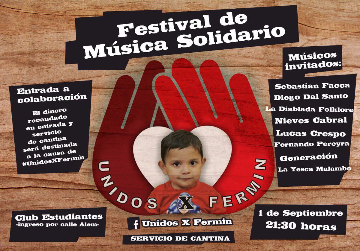 MariaVisbeek's tweet photo. Este viernes en el Club Estudiantes! #unidosxfermin https://t.co/hs5zWzytCn