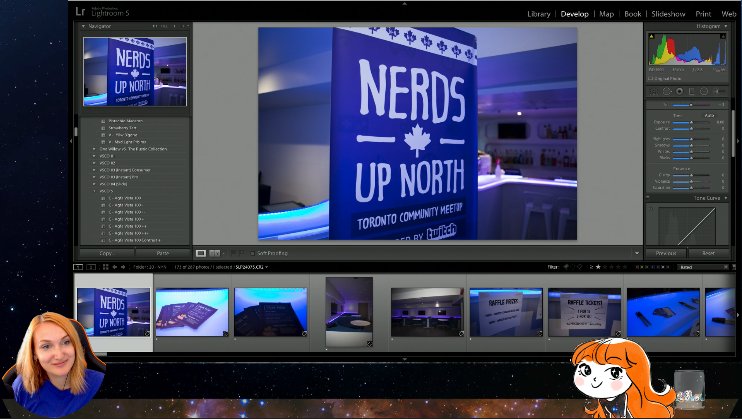 Pumpkinberry's tweet photo. It's Take Chat To Work Day! We're editing photos from the @NerdsUpNorth Toronto Twitch community meetup! @TwitchGTA https://t.co/YwrlgxRKoy https://t.co/MnMlrWDw4x