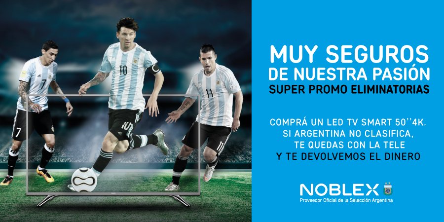 NoblexAr's tweet photo. ¡Jugate por esta pasión! 🇦🇷
Conocé la #PromoEliminatorias https://t.co/QEs1VnpimY https://t.co/AsjzavcTKv