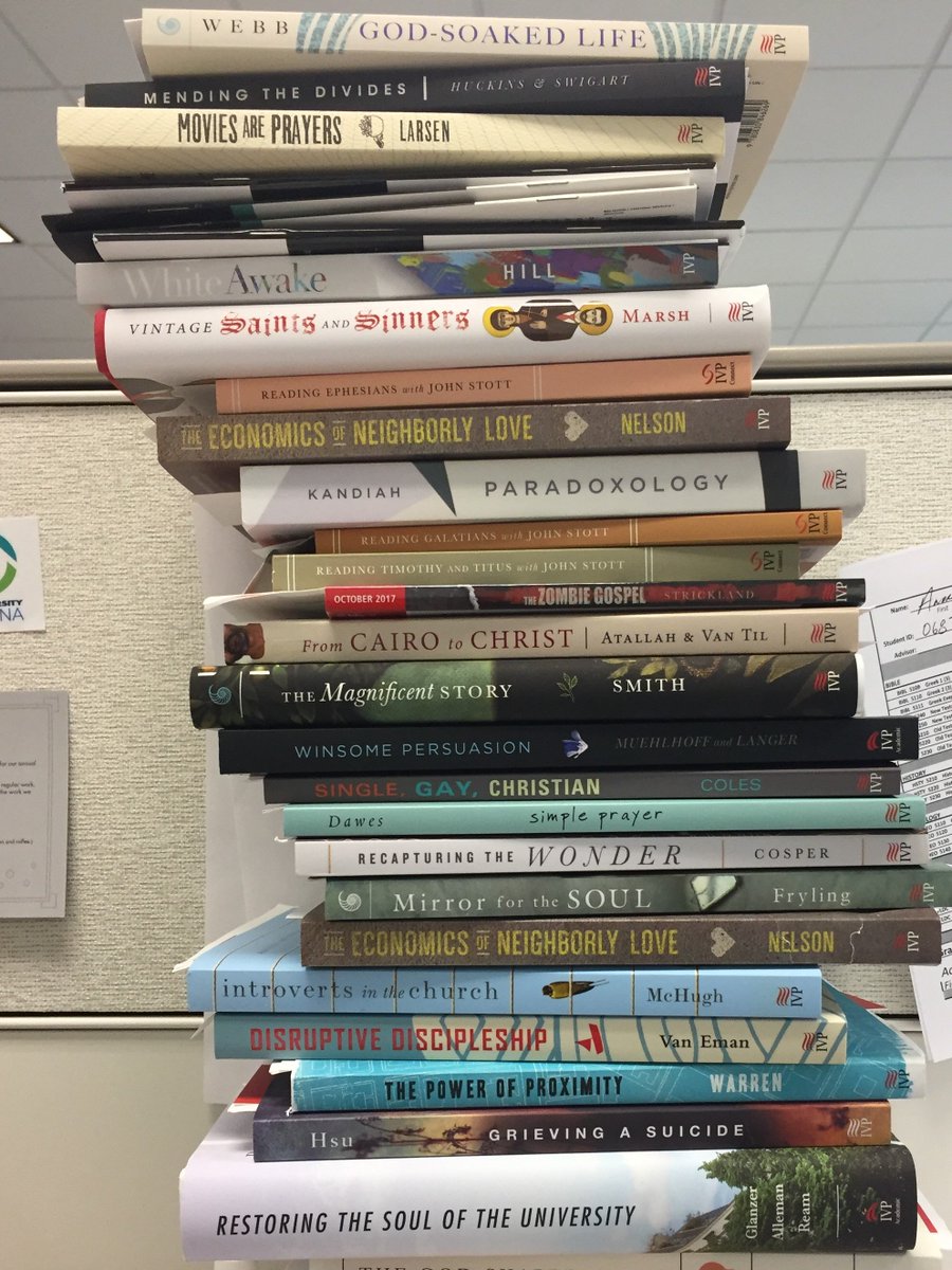 intervarsityusa's tweet photo. A sample of amazing books from @ivpress. 'Like' to say 'IVP is the best', RT for a chance to win one! https://t.co/dxpDNryTLG