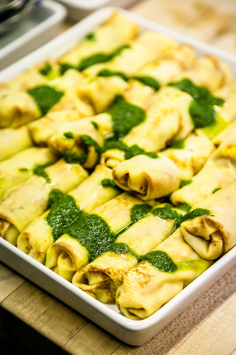 SimpaticaPDX's tweet photo. Crepes filled w/ Corn, Peppers, Marjoram, &amp; Creme Fraiche are delightful &amp; bursting w/ the flavors of summer, even on these cloudy days! https://t.co/OvDKu6O3zN