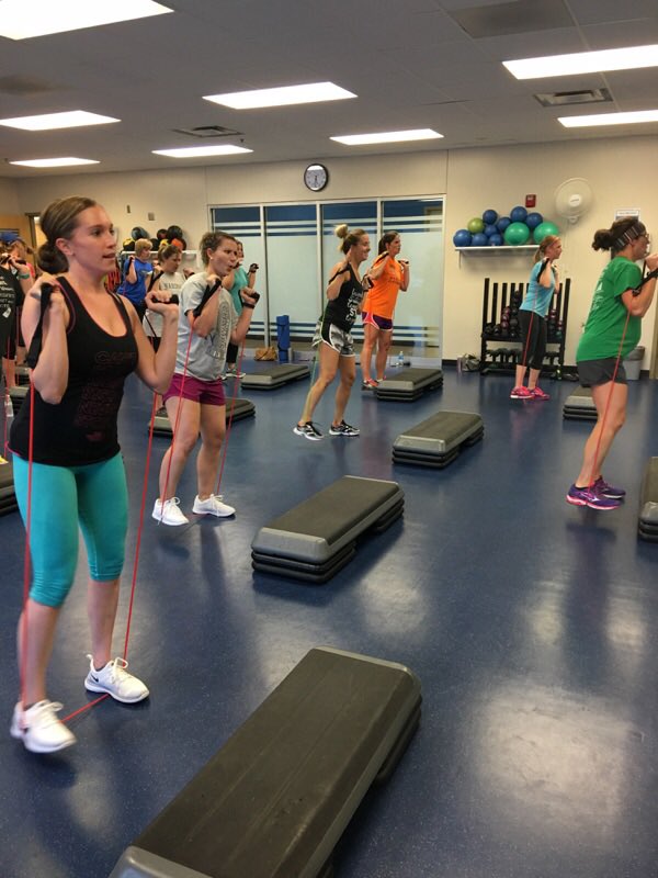MVille_ParksRec's tweet photo. Step it up with Erika Jeter on Wednesday nights from 5:30-6:15pm! Child watch is available! #experiencempr #stepinterval #fitnessclasses https://t.co/Ts6AA5DgMU