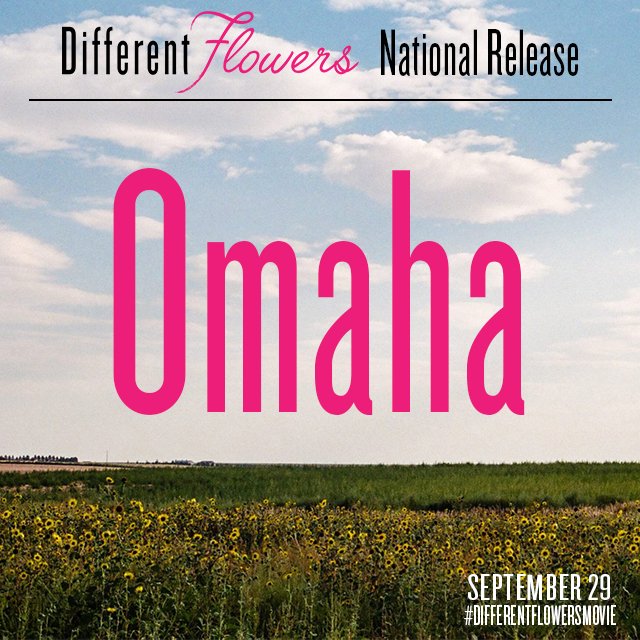 DiffrentFlowers's tweet photo. Next up in our cities announcement is a town we fell in love with at the @OmahaFilmFestvl. See you September 29, Omaha! #DFTour https://t.co/zJvb7tCANq