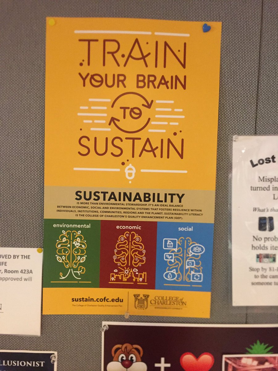 Make the College and world a better place to live by participating in sustainability! 🌲🌳🌏 #CofC410