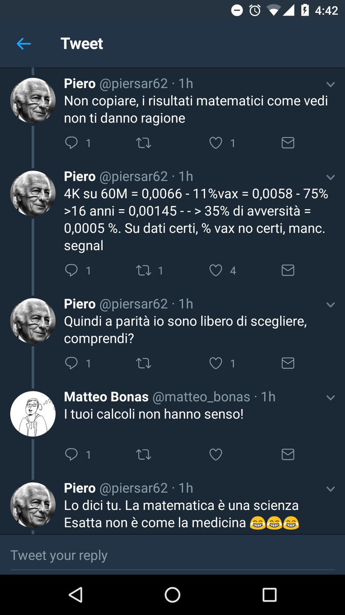 matteo_bonas's tweet photo. Un apice di calcolo inarrivabile, dopo ore di calcoli e sudore ecco che, come per magia risulta quel che vuole il nostro!
#antivax #antimath https://t.co/5sT7qb1ZL5
