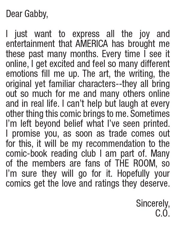 Krazedkarl's tweet photo. @DiversityAndCmx 
So /co/ got their letter printed in the newest America Chavez issue. 
Bottom middle to save you reading the trash. https://t.co/HO77zFqCL8