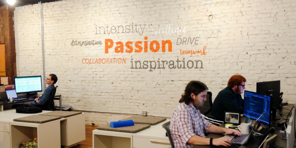 8thDaySoftware's tweet photo. Check out the new @8thDaySoftware mural! Passion, intensity, excellence – these are but a few of the attributes we #strive to live by. https://t.co/0KVEwsA8bw