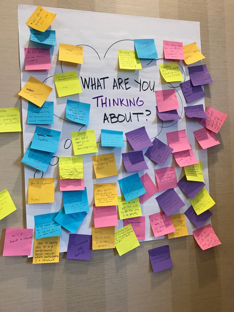 kimpavlovich's tweet photo. What are you thinking about? Andover HS teachers apply the morning's learning! #AHSchools #andoverHS #sbmindset https://t.co/k63TKB6ofp