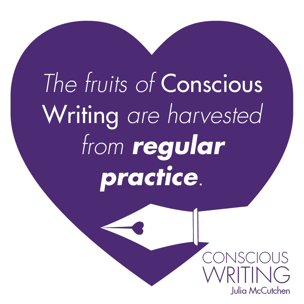 JuliaMcCutchen's tweet photo. The fruits of #ConsciousWriting are harvested from regular practice. https://t.co/O2OzE0UR6H