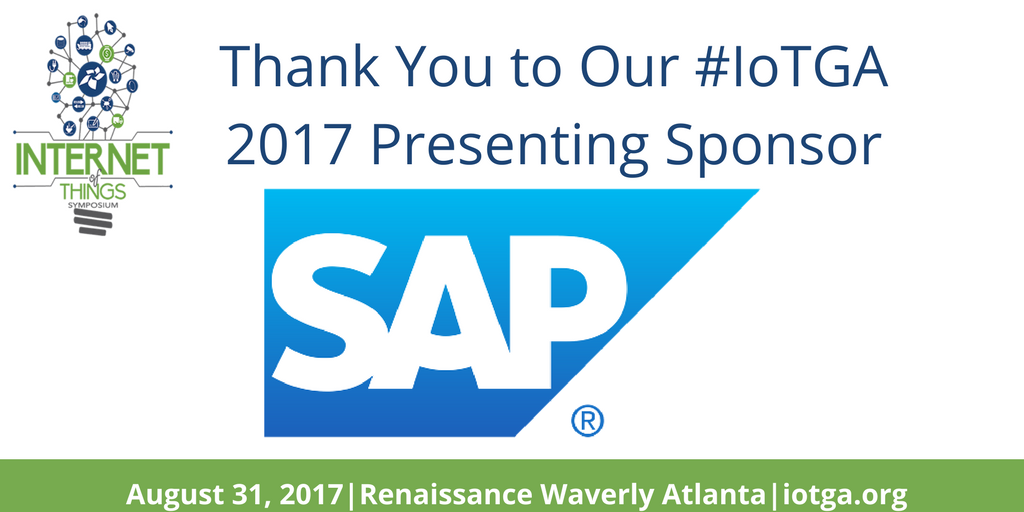 IoT_GA's tweet photo. Thanks to our 2017 IoT Symposium Presenting Sponsor @SAP
Register for Thursday's Symposium at https://t.co/lzkntIUoYj #IoTGA #tagonline https://t.co/G9MQUW1S5m
