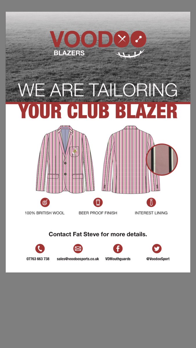 VoodooSport's tweet photo. Our Club Blazer now have #beerproof 2.0... Guinness... Red Wine... ketchup Olive oil... our new formula resists all stains you can imagine! https://t.co/DVe0rpsEUb