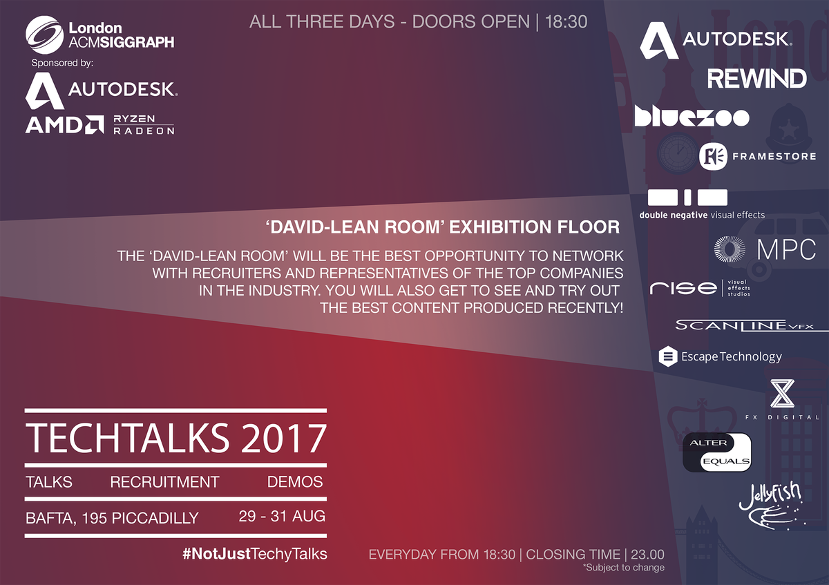 LondonSIGGRAPH's tweet photo. Tickets still available for tonight! https://t.co/LSCSTpOiDU #NotJustTechyTalks and not just talks either! Exhibitors, too! https://t.co/OLEbR7NUMS