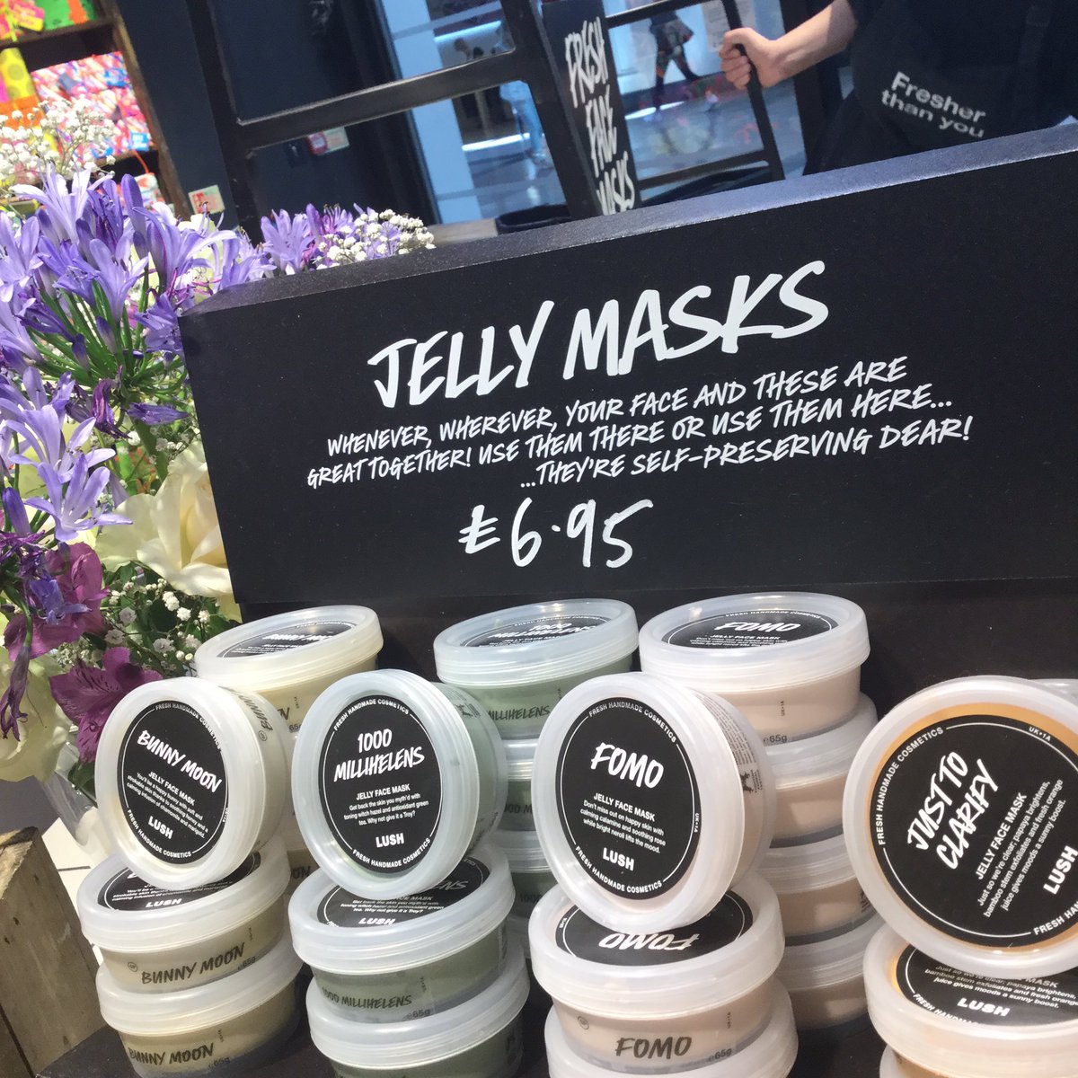 We are in love with the new Jelly Masks, named after inspirational women within lush. Get your hands on them in store now! #lushmeadowhall