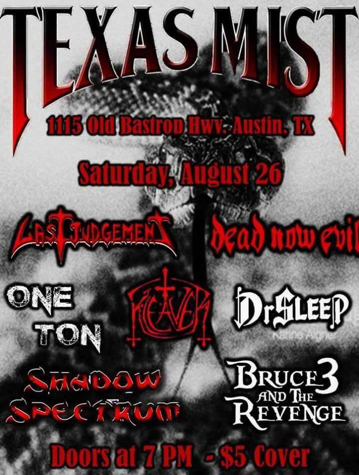 ListenUpMedia's tweet photo. GIG of the week #5! Catch our OotT band @LastJudgementOf & former OotT band #ShadowSpectrum at @TexasMistLmv on Sunday!
#austintx #livemusic https://t.co/elbKxIPEiy