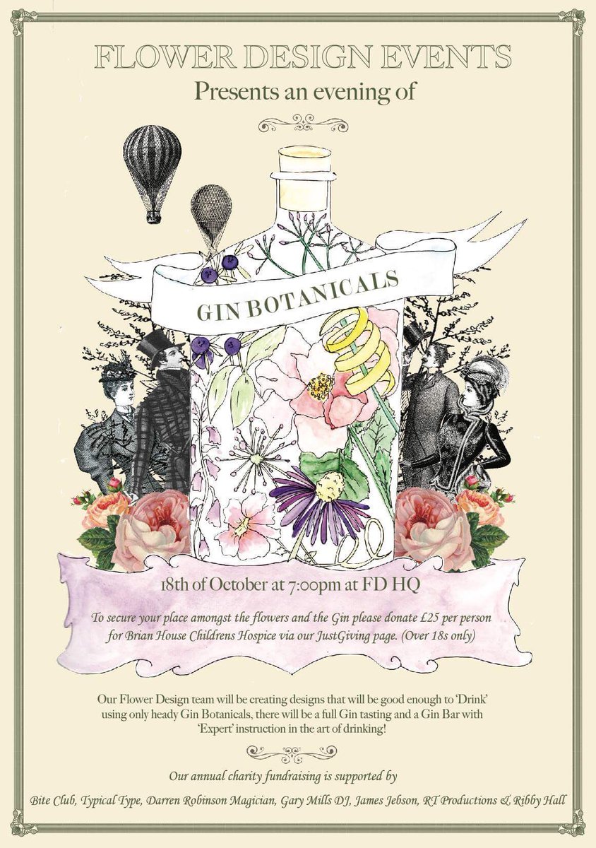 To secure your place amongst the Gin &amp; Flowers please donate £25 per person justgiving.com/fundraising/ja… #brianhouse #ginevening #flowers&amp;agin