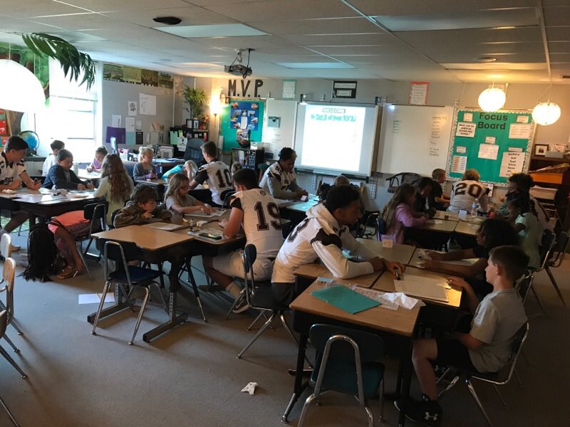 Holt_HS's tweet photo. Our Football team with their Math Buddies this morning https://t.co/CATKbdayxm