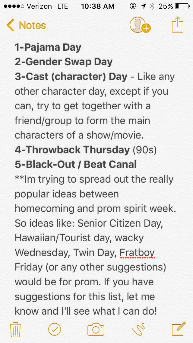 ❗️THIS IS NOT A FINALIZED LIST❗️
This is just an idea that I will present to Student council next week but I want to get your guys' opinions