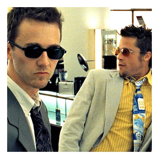 JoshBachLtd's tweet photo. The #FirstRule of #FightClub is: You do not talk about your #Vintage #JoshBach #Necktie.  #BradPitt #EdNorton #GuysInTies #MadeInUSA #BowTie https://t.co/M3kptZoE8Y