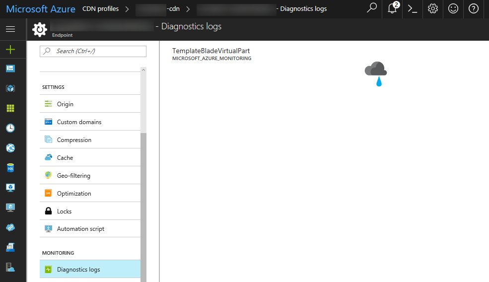 limunstudio's tweet photo. Our "Diagnostics logs" blade on Azure's Akamai CDN's endpoint on portal is broken (and raining) :( @azuresupport #azTechHelp https://t.co/0Zjasy67Xl