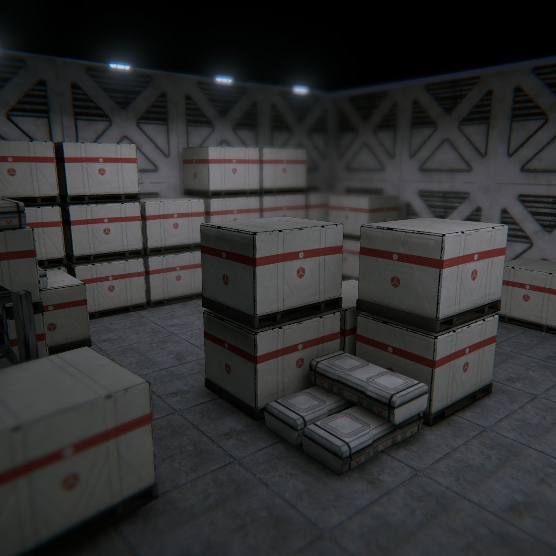 NoPiknikGames's tweet photo. Creepy loading bays all set and ready! 🚨 #tranzfuser #thelastsentient #indiedev https://t.co/fuRq3l1Qms