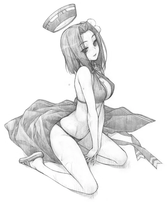 龍田(水着) | 橋本タカシ #pixiv 暑いうちに水着絵をアップ新刊『/tip』メロンブックス様で委託販売中です よろしければ是非ー(^^ノ 