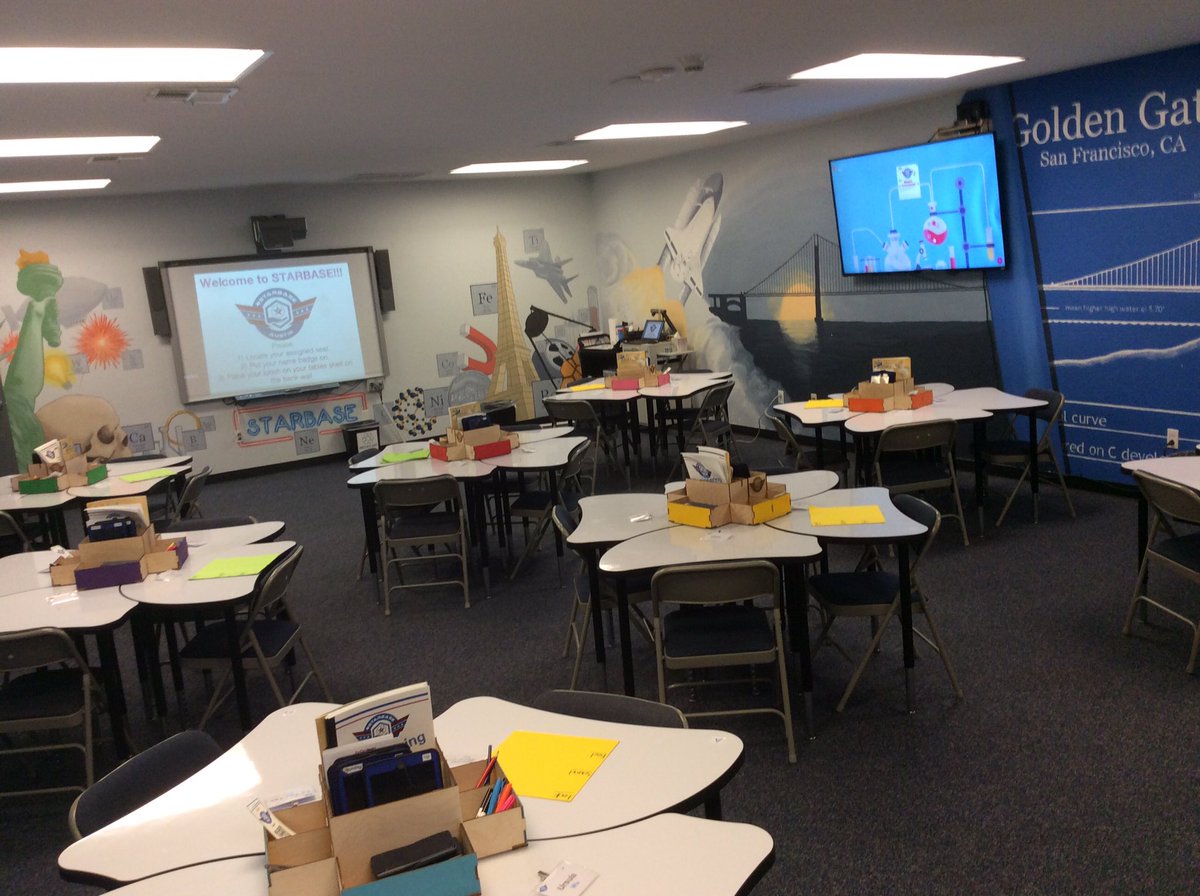 STARBASEAustin's tweet image. AND... the calm before the engaging #STEM excitement 👨🏻‍💻👩🏽‍🏫... ready for twice ✌🏿 the students at #STARBASEAustin starting... NOW! 💫