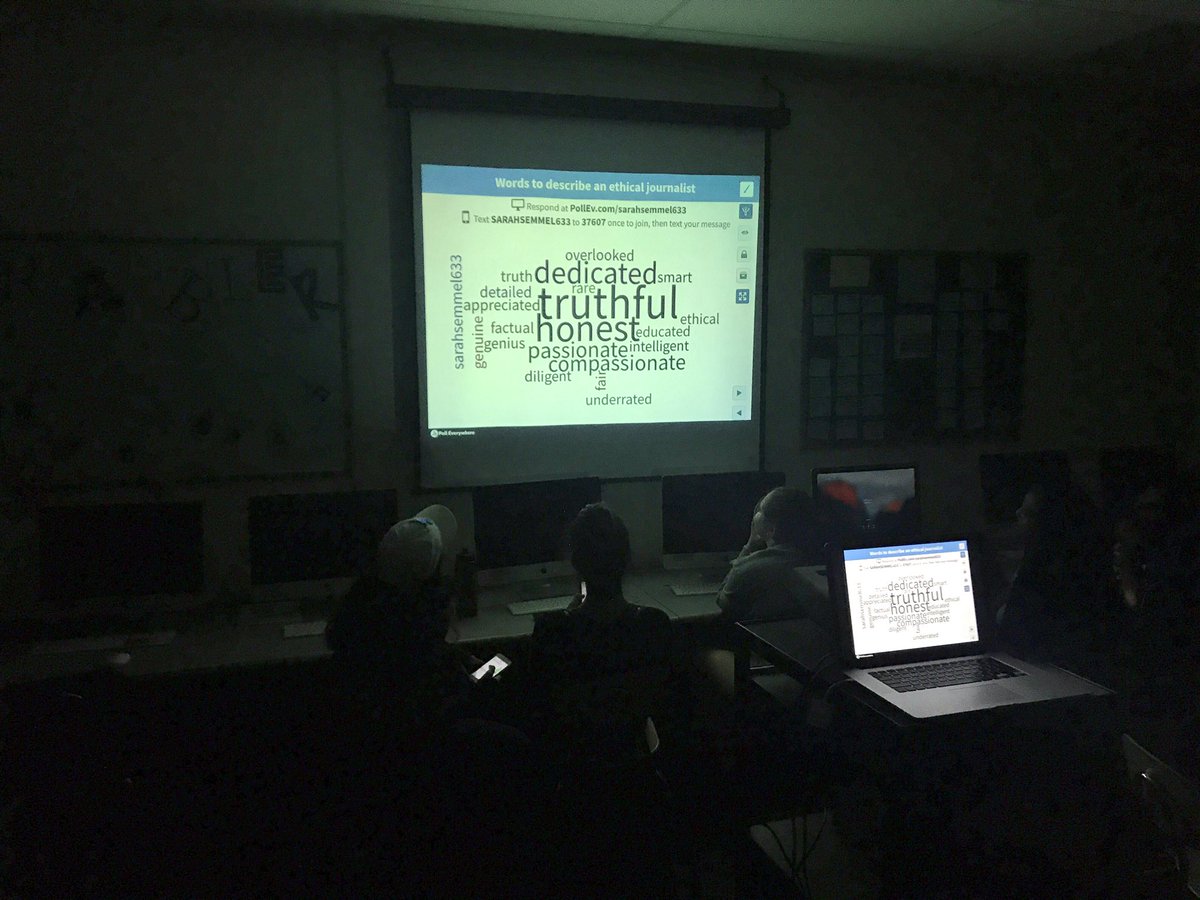 sammystrade07's tweet photo. Learning about ethics is #journalism today. @LadueMedia #LadueMedia #itmw2 #jea #medialiteracy https://t.co/w3LnX8iAf0
