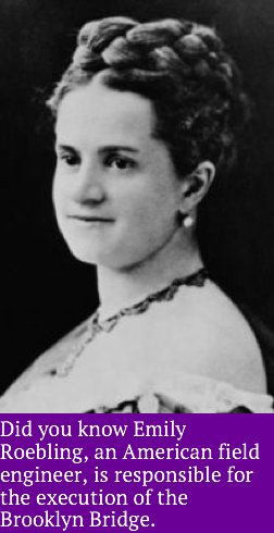 WISESTualberta's tweet photo. #DYK Emily Roebling is responsible for the execution of the Brooklyn Bridge? #WISEST35 https://t.co/cSPcO515wk