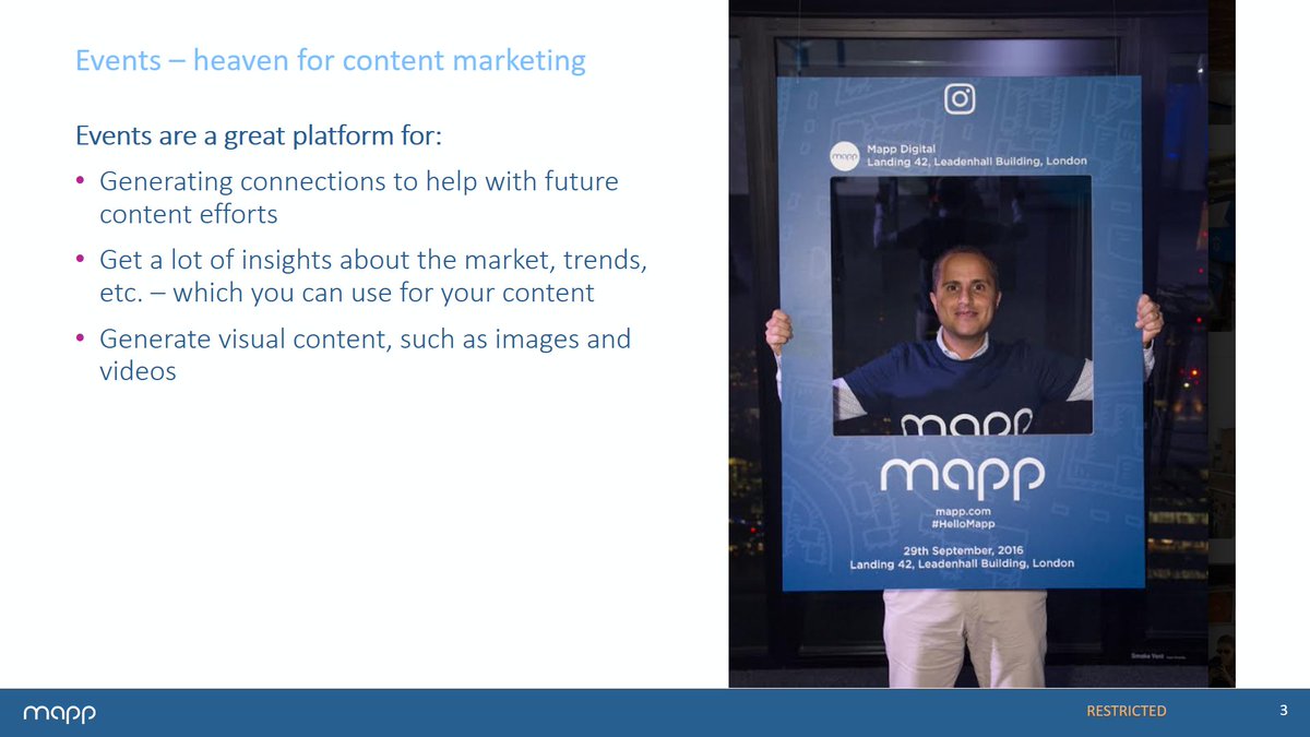 Yaelkochman's tweet photo. Very excited to talk about #ContentMarketing and events at @Mapp_Digital webinar tonight! Mappsters - join us! #HelloMapp https://t.co/ywvX2BAP0Y