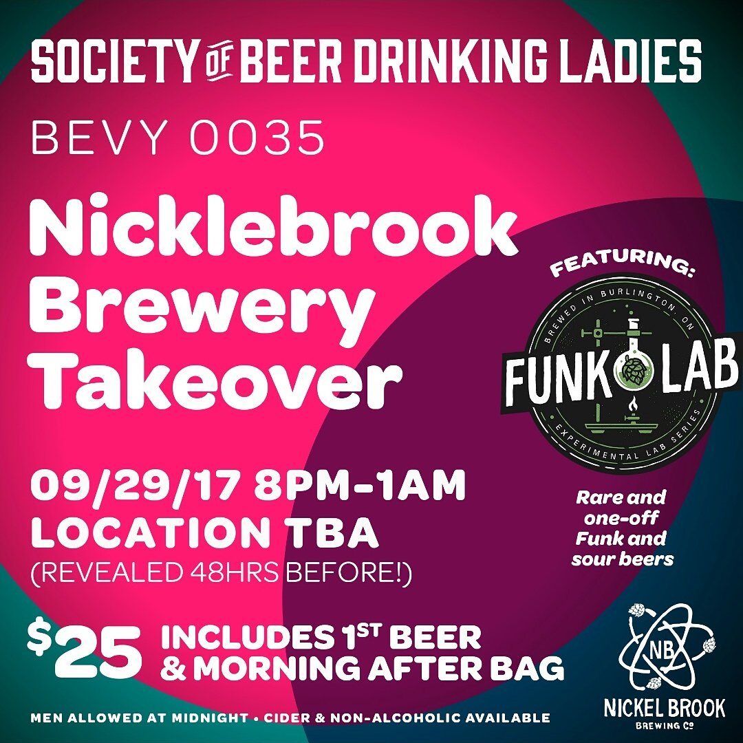 BEVY 0035 TIX ON SALE!📢
Full <a href="/NickelBrookBeer/">Nickel Brook Brewing Co.</a> takeover, incl. #FunkLab brews! Food= <a href="/Gusto101TO/">Gusto101TO</a>. ⚦Artisan Mrkt! Bevy0035.eventbrite.ca GO!
