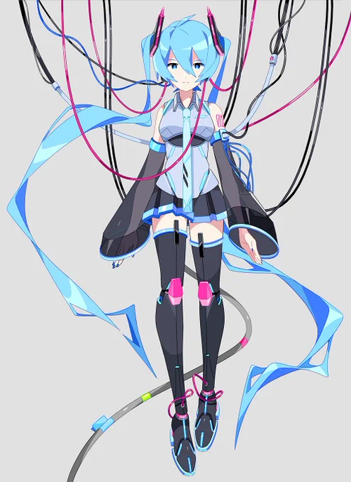 今まで沢山の青春をありがとう、そしてまだまだこれからも。10周年記念に描いたイラストは、未来へ向けて再起動するミクをイメージしました。
#初音ミク 10周年おめでとう? 