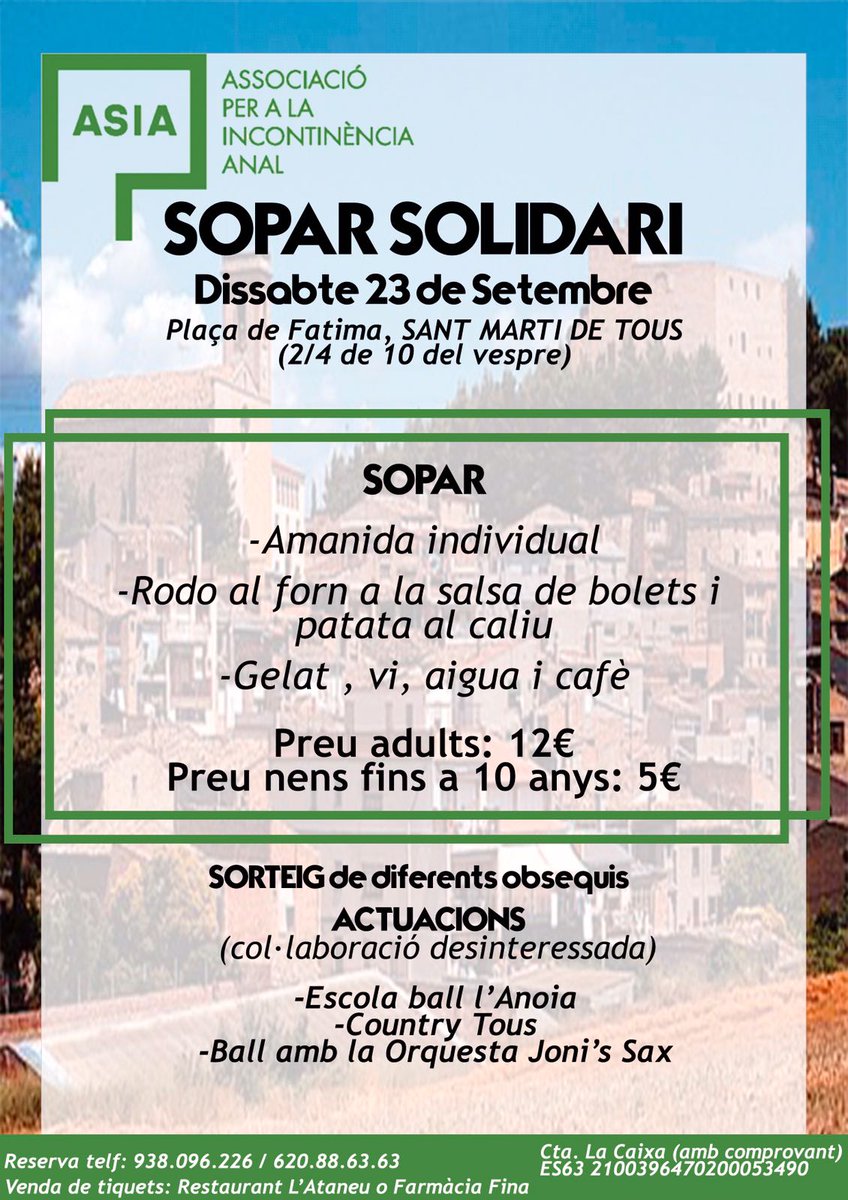 my_qup's tweet photo. Únete a una buena causa! Próximo 23Sept Cena solidaria para la #concienciacion sobre #Incontinenciafecal. Gracias @InconAsia !! #cosasbuenas https://t.co/8hFBXG6zaY