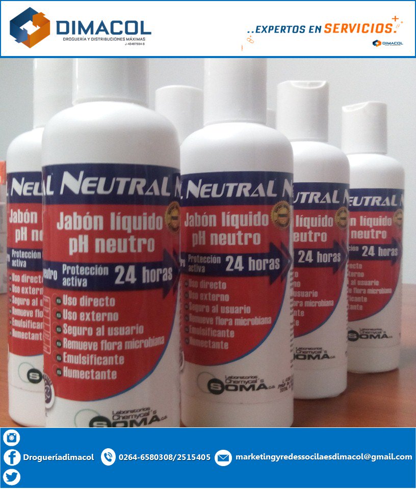 Dimacoldrog's tweet photo. #Neutral #JabonLíquido #pH #Neutro #Droguería #Dimacol #ExpertosEnServicios #Cabimas #CostaOriental #Zulia #Venezuela #EnvíosNacionales https://t.co/vntIqazpHf