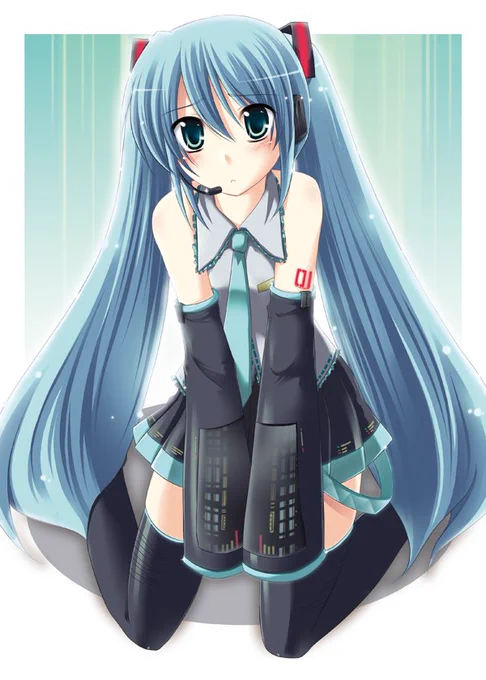 初音ミクさん10周年ということで10年前の絵を 