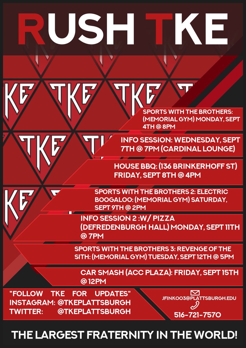 IT'S TIME! FALL 2017 RUSH! Come meet the brothers! You won't find anyone better!
