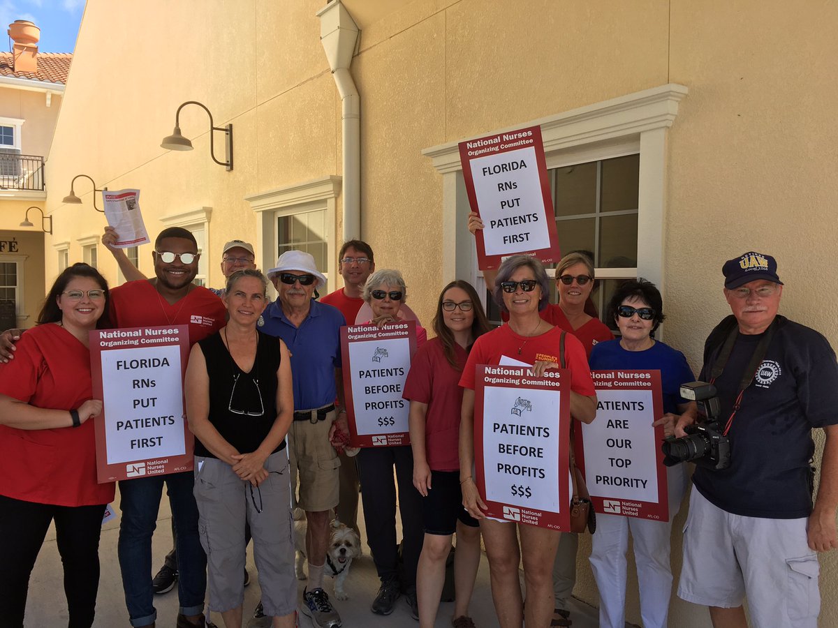 BradleyVanWaus's tweet image. .@CHSnurses &amp;amp; #progressivesarasota join together to hold $CHS and $QHC accountable #safestaffingsaveslives