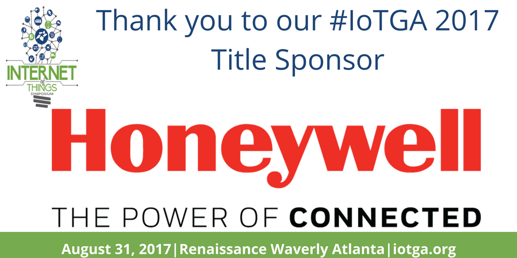 IoT_GA's tweet photo. Thanks to our 2017 IoT Symposium Title Sponsor @honeywell #IoTGA #tagonline Register for Thursday's Symposium at https://t.co/lzkntIUoYj https://t.co/TyZjRjpU1M