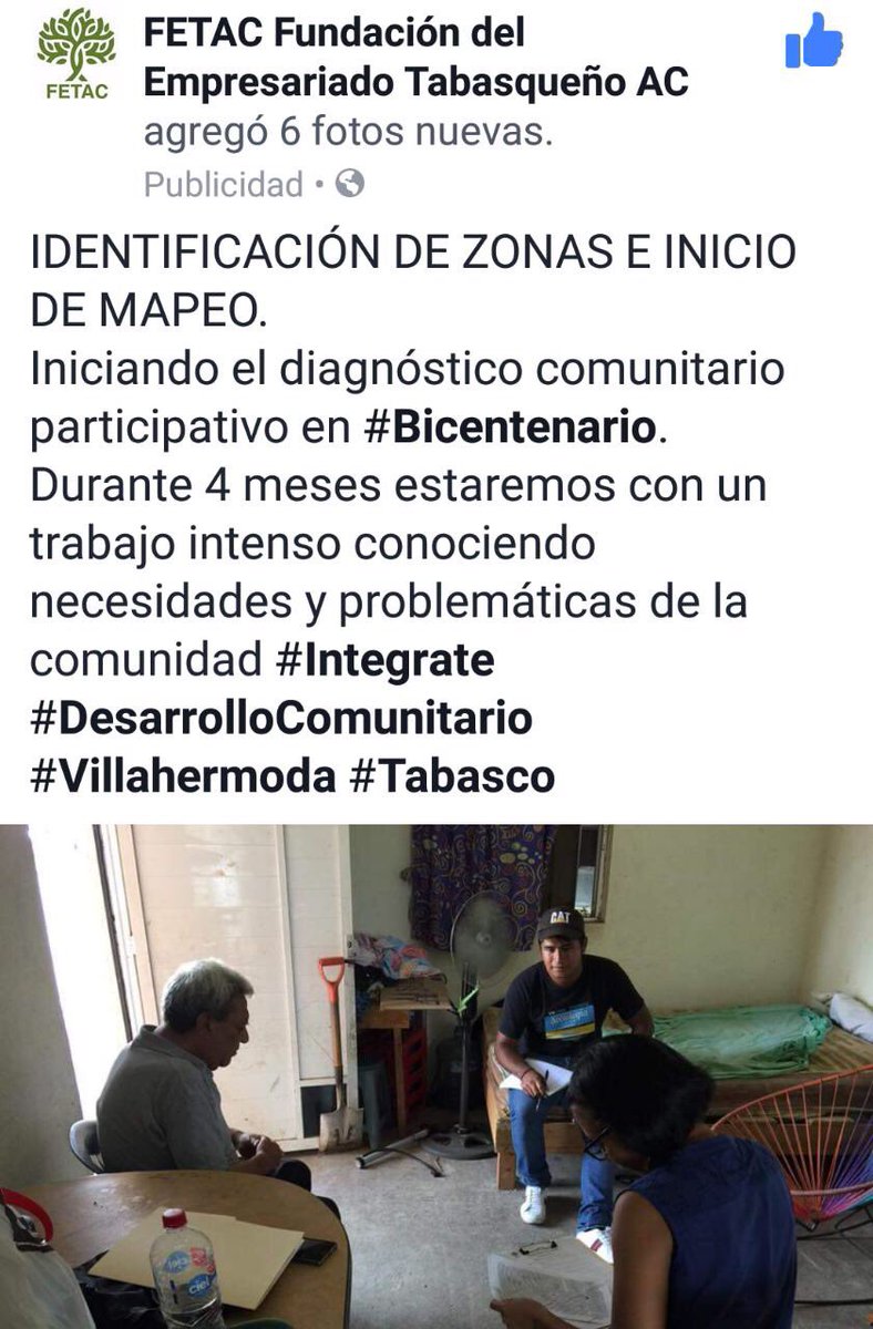 ilepinedah's tweet photo. Vean que lindo proyecto de tabasqueños actuando para mejorar nuestro estado @fetacorg https://t.co/AoLIVAzCad #inseguridad #tejidosocial https://t.co/8ZhigSdVND