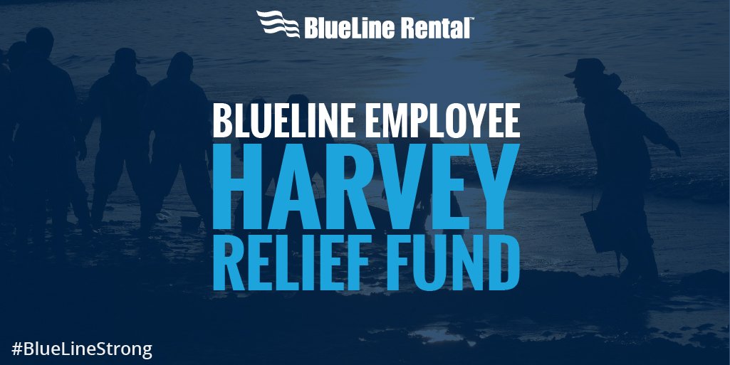 BlueLineRental's tweet image. Our #BlueLineStrong Harvey Employee Relief fund will support affected employees with BLR matching donations. Donate: goo.gl/rKmDfC