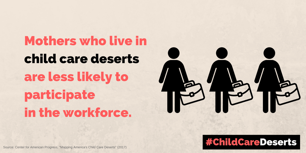 MIWCampaign's tweet photo. More than 50% of Americans in 22 states live in #ChildCareDeserts. Do you? https://t.co/KWCZ67g5Cf (h/t @CAPEarlyEd) https://t.co/lkgCdATBSd