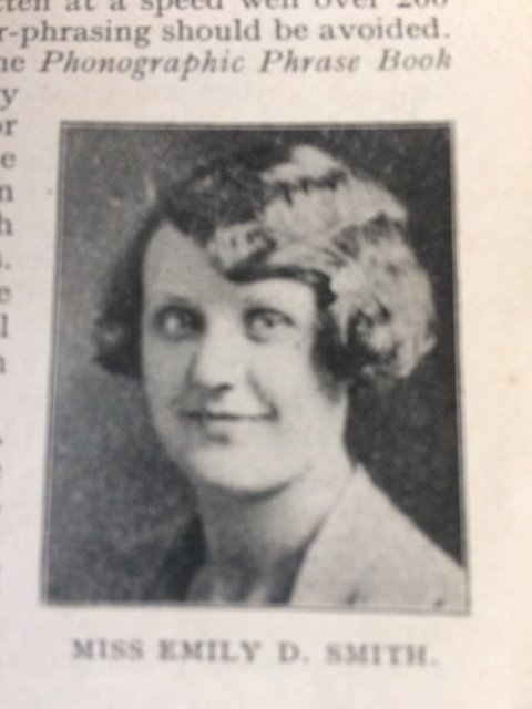 Kathryn11Baird's tweet image. Miss Smith wrote Pitman shorthand at 267 words a minute in 1926.  Who can speak that fast? #shorthand #fasttalking #fastwriting #Pitman