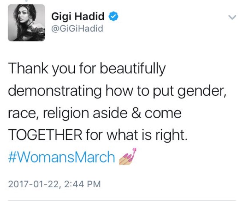 8) She explains the opposite of what the women's March was, which was embracing one's race and religion as women.