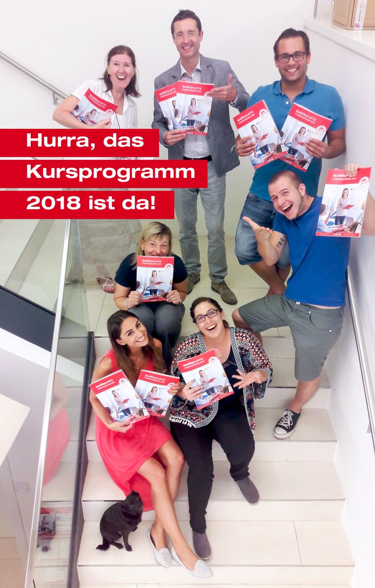 QualityAustria's tweet photo. • Kursprogramm 2018 •
Hurra, das neue #Kursprogramm ist da! Gleich reinschauen: https://t.co/Z7BimGsEdp #personenzertifizierung #druckfrisch https://t.co/qecMyGBLDQ