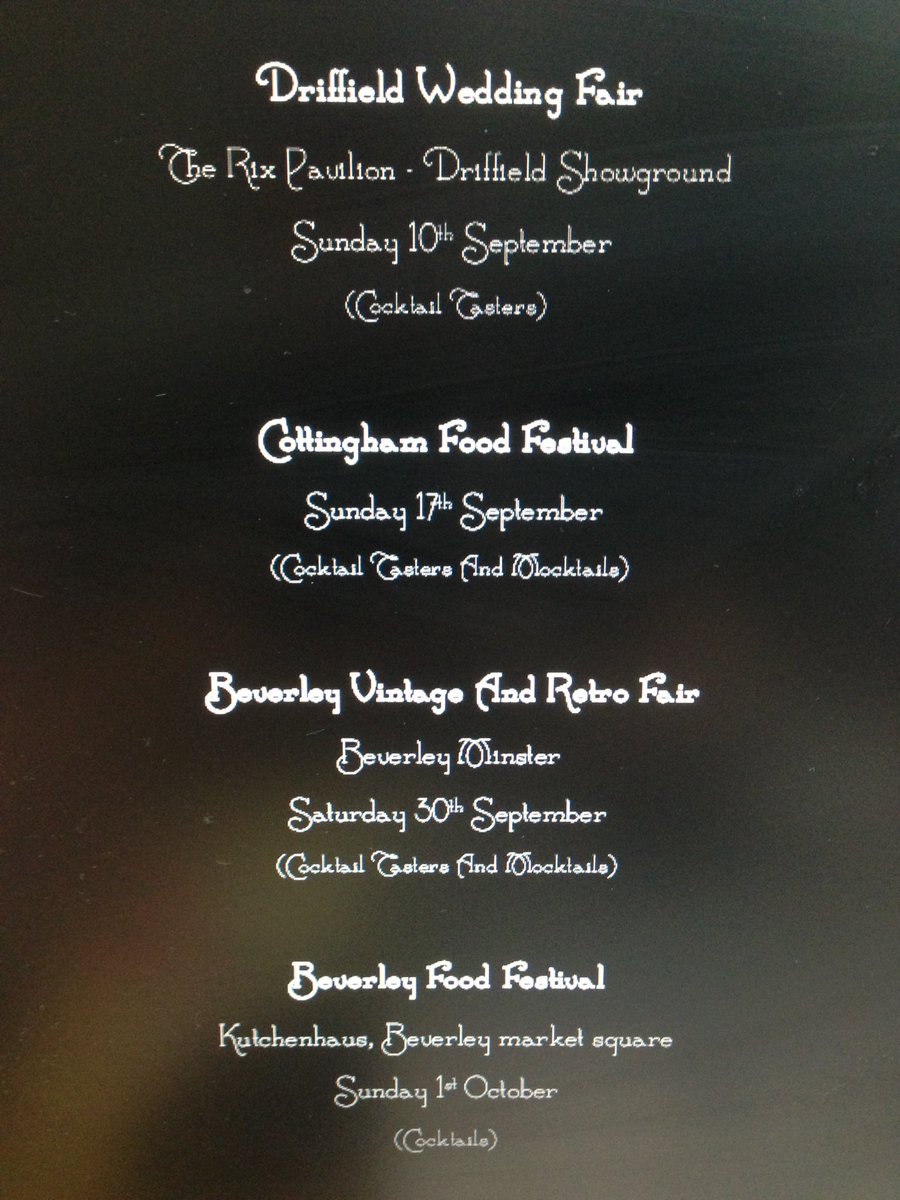 BarrowgangUK's tweet photo. Awesome events to see us at in the next month or so in East Yorkshire. Don't be shy come ask us for some free tasters! https://t.co/mjz7ZQcm1u