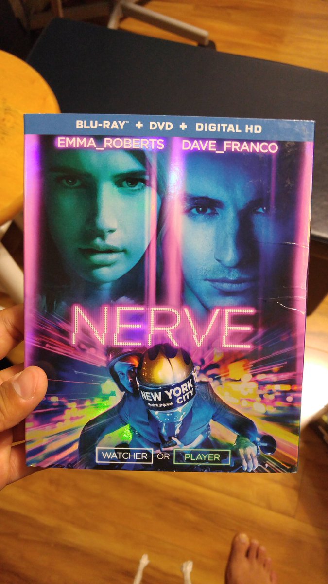 JasonOlaya2017's tweet photo. Not a bad movie.
#nerve #EmmaRoberts #davefranco #actors #neon #skwad #bluray #movies #film #geek #nerd #filmmaking #watcherorplayer https://t.co/7W9GVfwb7d