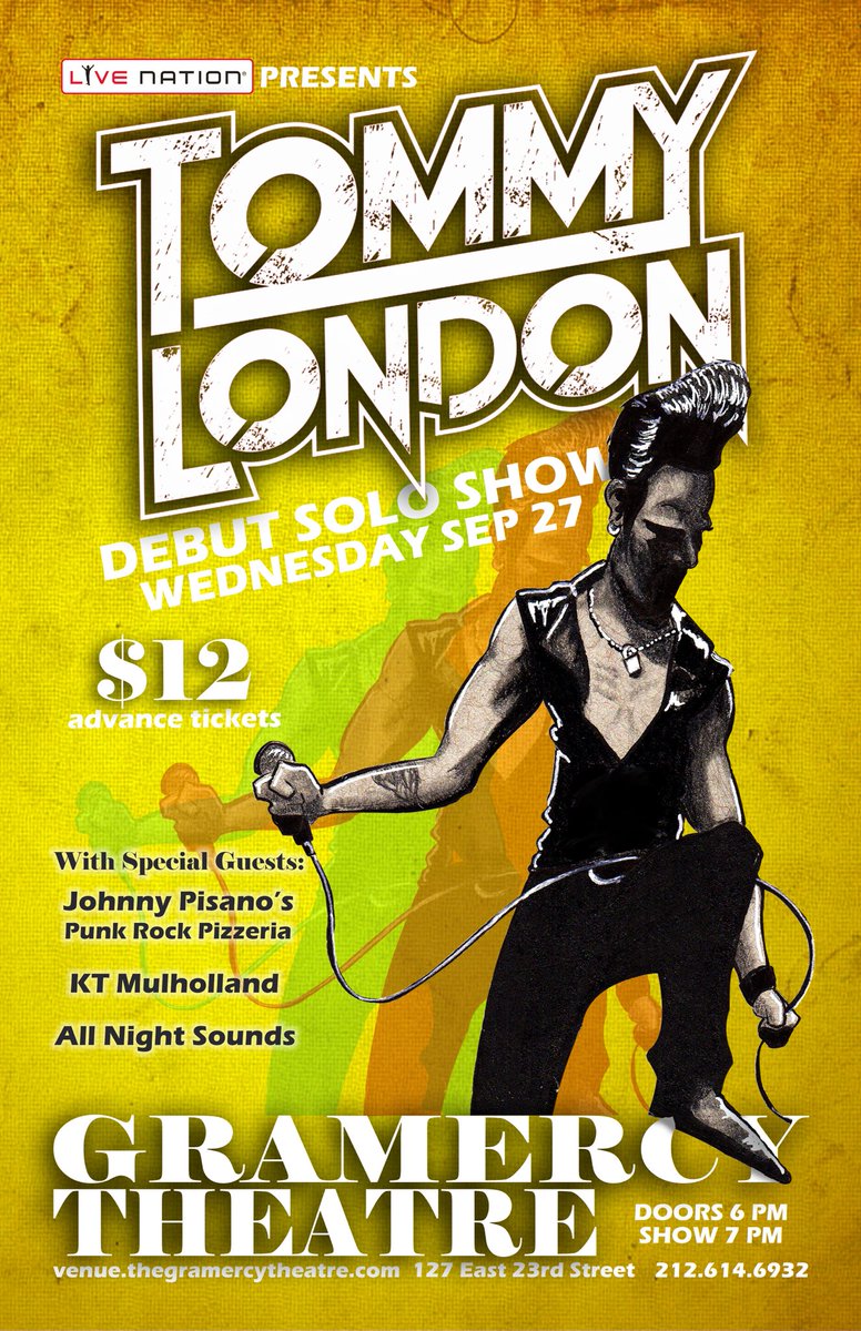 My solo debut was last night opening 4 <a href="/ladygaga/">Lady Gaga</a> but my debut solo headline show is 9/27 <a href="/GramercyTheatre/">Gramercy Theatre</a> GET TIX 👉🏽 livemu.sc/2vy6cqc